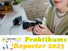 praktikumsreporter 2023 - junge Frau mit Kamera