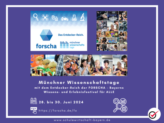 Münchner Wissenschaftstage mit dem Entdecker-Reich der FORSCHA