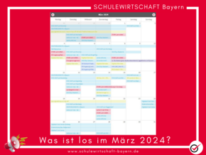 Kalender mit Veranstaltungen im März 2024