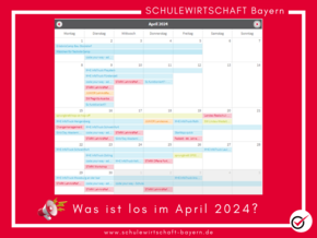 Kalender mit Veranstaltungen im April 2024
