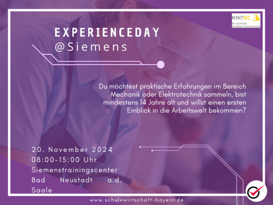 Buß- und Bettag Experience Day bei Siemens!