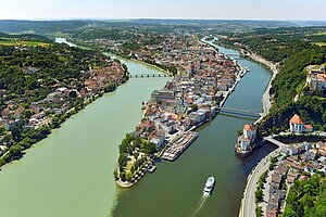 Passau Dreiflüsseeck - Copyright Hajo Dietz