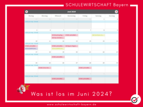 Kalender mit Veranstaltungen im Juni 2024